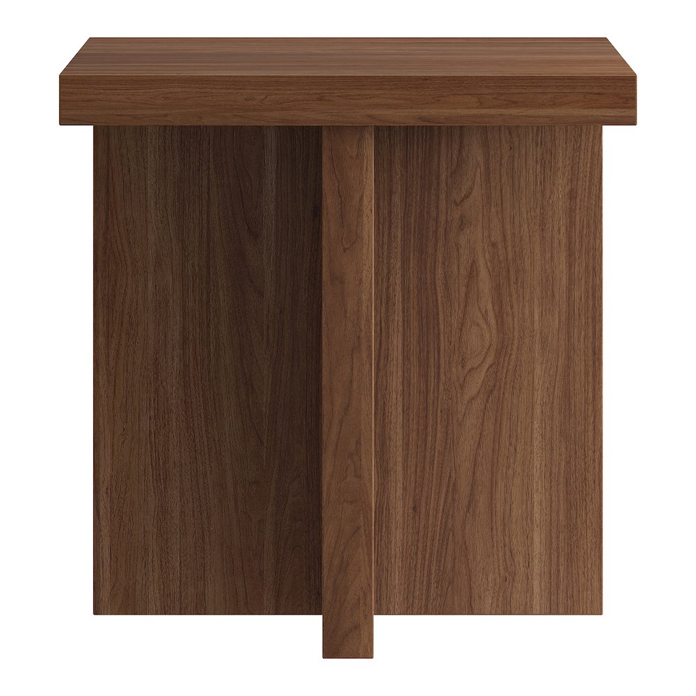Henn&Hart 22" Scandinavian Wooden Square End Table, Side Table, Nightstand with