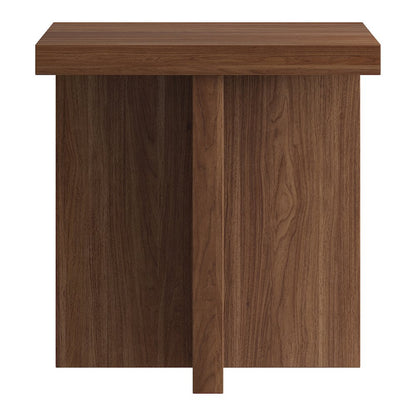 Henn&Hart 22" Scandinavian Wooden Square End Table, Side Table, Nightstand with