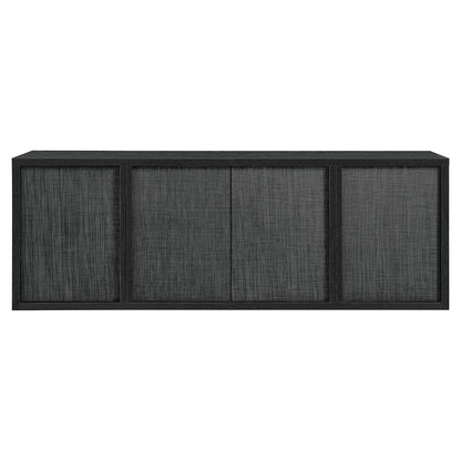 Kai Rectangular TV Stand for TV's up to 75" in Black Grain