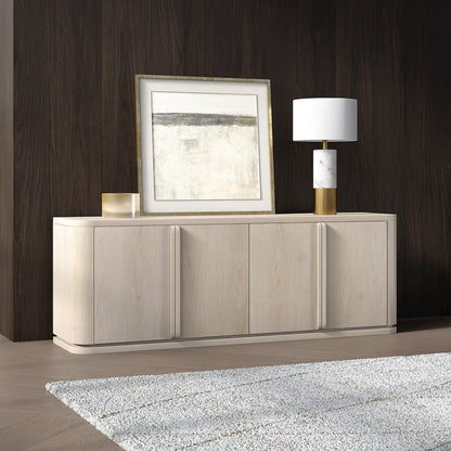 Vance Rectangular TV Stand for TV's up to 78" in Alder White