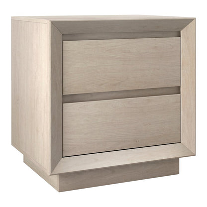 Henn&Hart 24" Modern Rectangular Nightstand, Side Table with 2 Storage Drawers