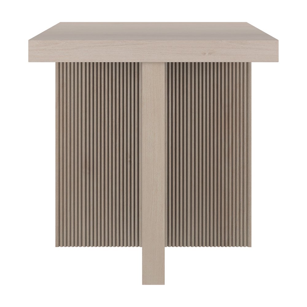 Boden 22" Wide Square Side Table in Alder White