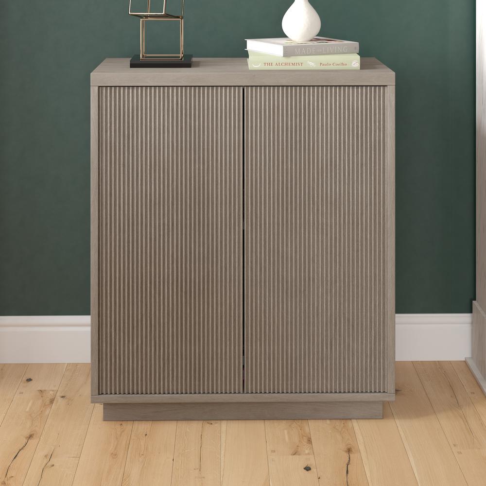 Alston 28" Wide Rectangular Accent Cabinet in Antiqued Gray Oak