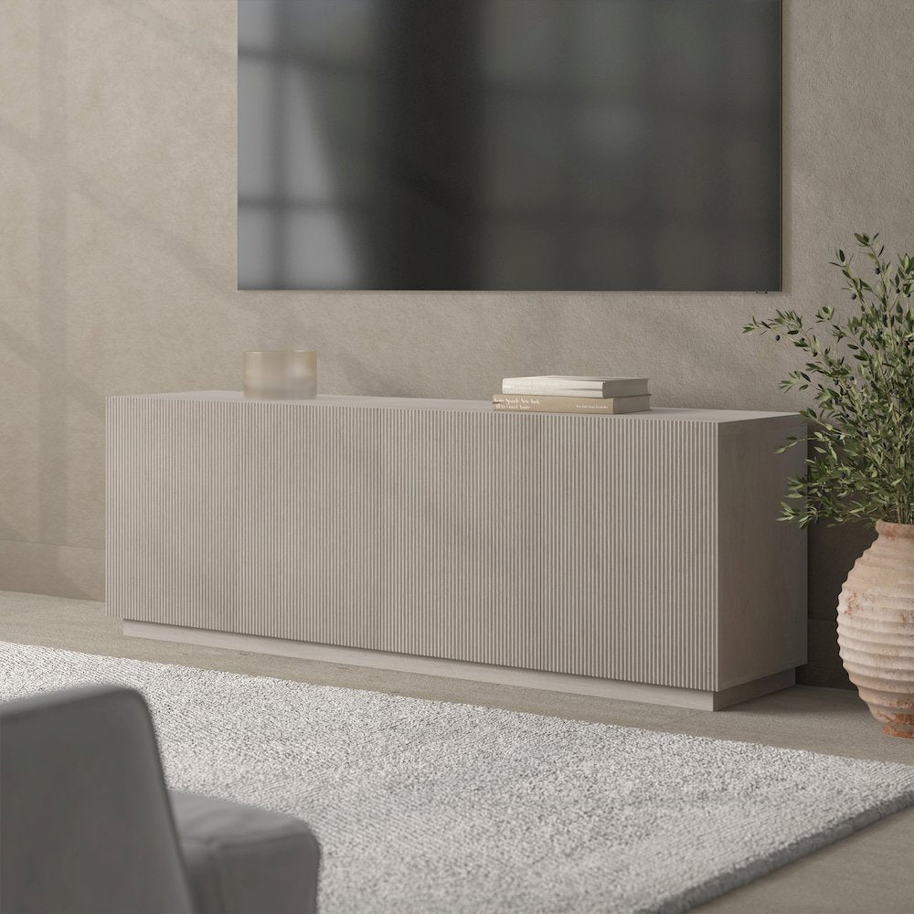 Halifax Rectangular TV Stand for TV's up to 75" in Alder White