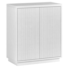 Alston 28" Wide Rectangular Fluted Accent Cabinet in White