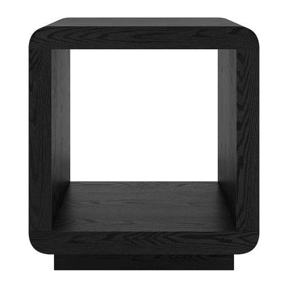 Henn&Hart 20" Modern Square End Table, Side Table, Nightstand with Plinth Base