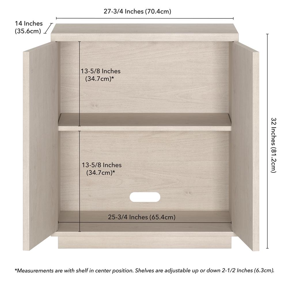 Alston 28" Wide Rectangular Accent Cabinet in Alder White