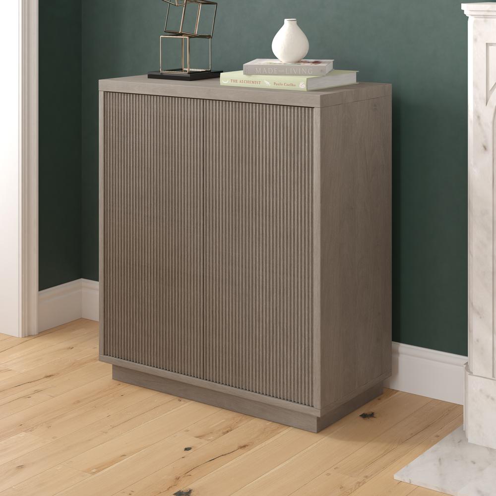 Alston 28" Wide Rectangular Accent Cabinet in Antiqued Gray Oak