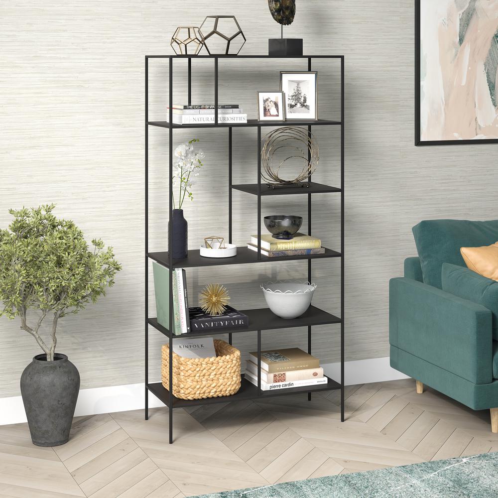Winslow 72" Tall Rectangular Bookcase in Blackened Bronze