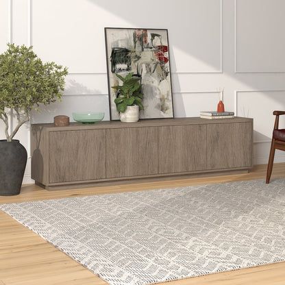 Hanson Rectangular TV Stand for TV's up to 85" in Antiqued Gray Oak