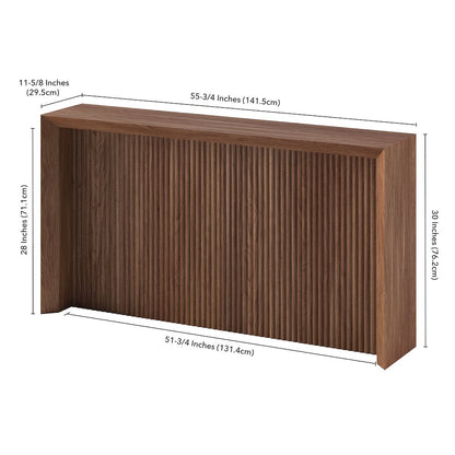 Piedmont 56" Wide Rectangular Console Table in Satin Walnut