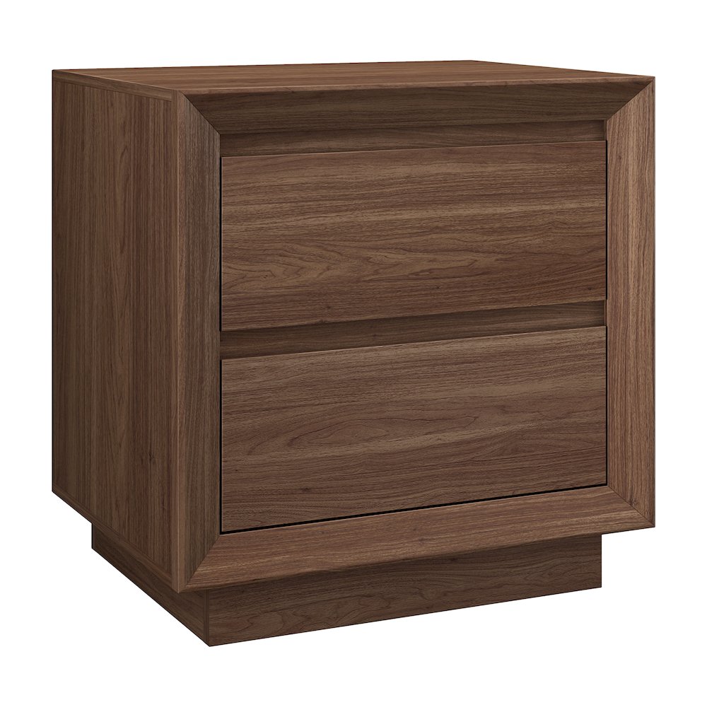 Henn&Hart 24" Modern Rectangular Nightstand, Side Table with 2 Storage Drawers