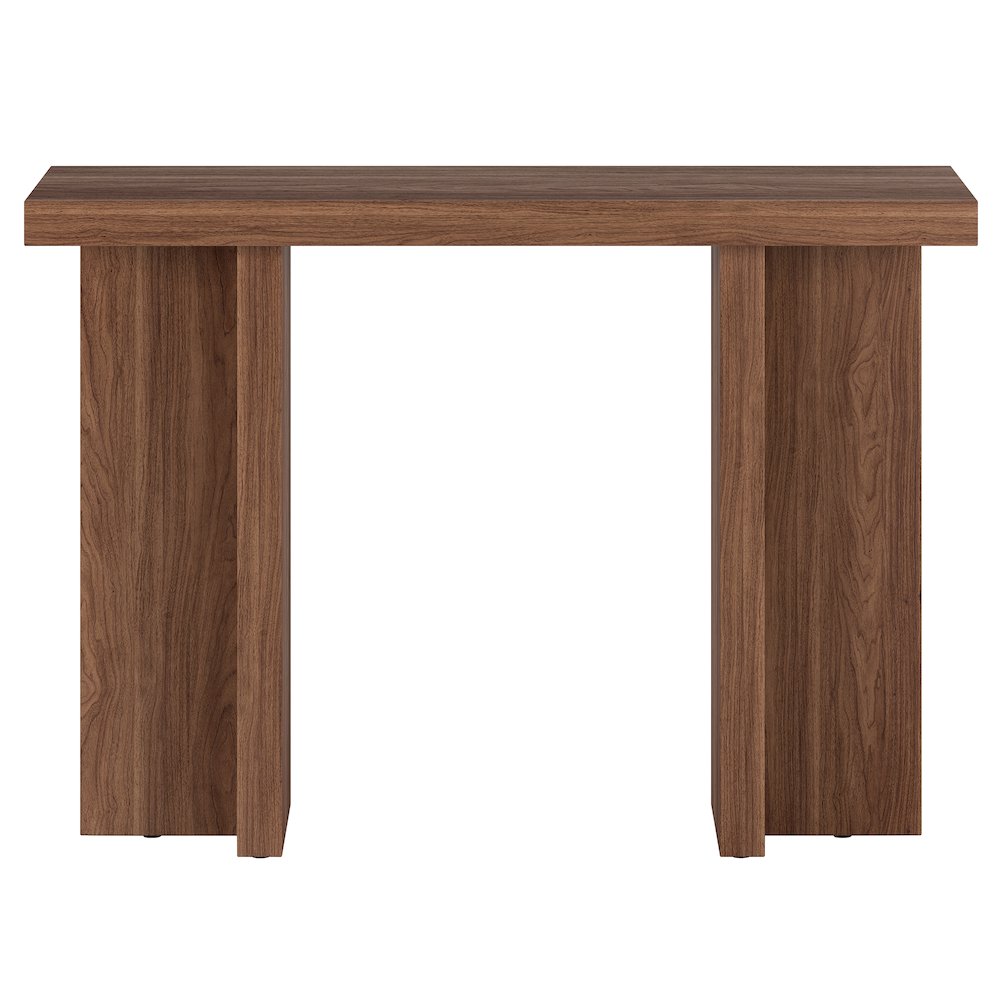 Dimitra 42" Wide Rectangular Console Table in Satin Walnut