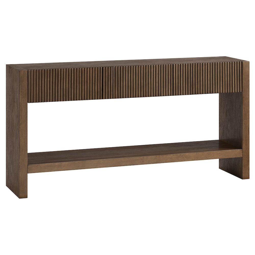 Henn&Hart 60" Rectangular Fluted Console Table, Ribbed Entryway Table, Sofa