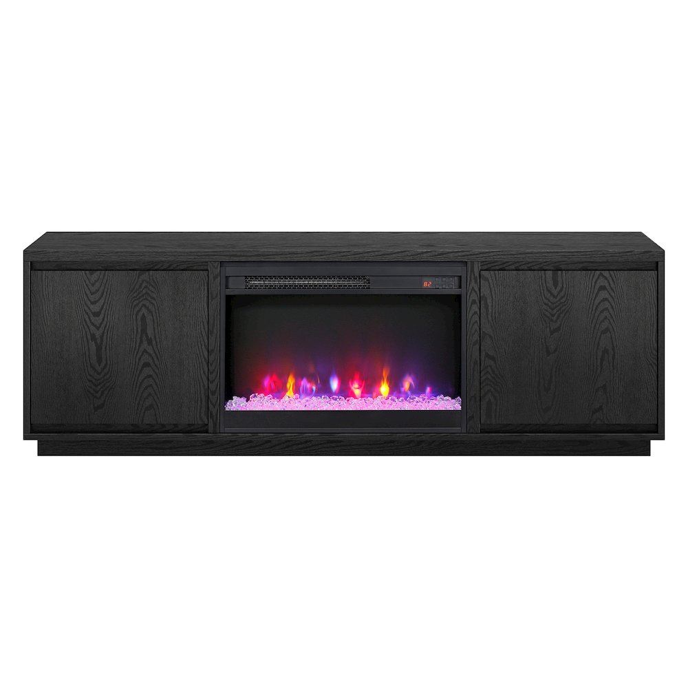 Presque Rectangular TV Stand with 26" Crystal Fireplace for TV's up to 75"