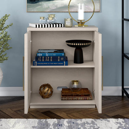 Tillman 28" Wide Rectangular Accent Cabinet in Alder White