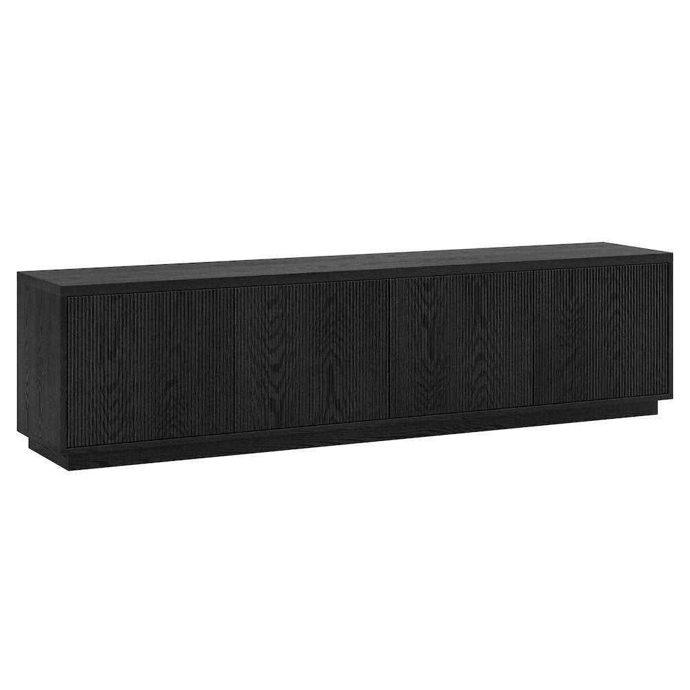 Hanson Rectangular TV Stand for TV's up to 85" in Black Grain