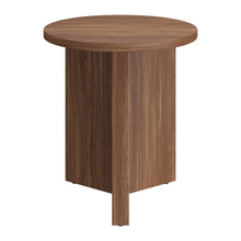 Anders 20" Wide Round Side Table in Satin Walnut