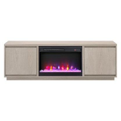 Presque Rectangular TV Stand with 26" Crystal Fireplace for TV's up to 75"