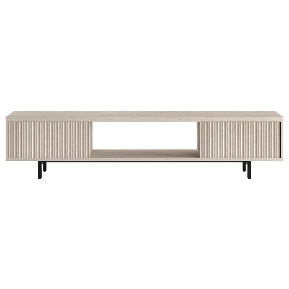 Lucien Rectangular TV Stand for TV's up to 78" in Alder White