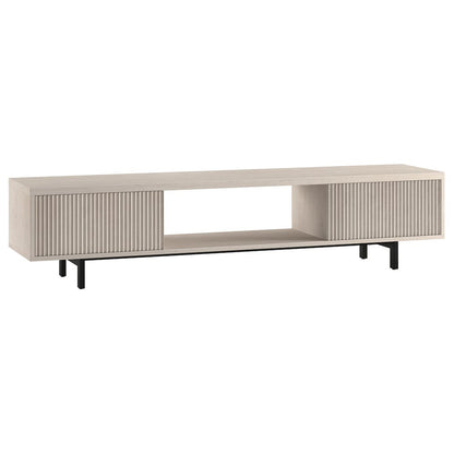 Lucien Rectangular TV Stand for TV's up to 78" in Alder White