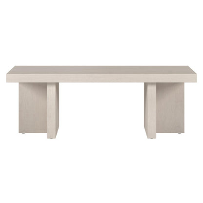 Dimitra 44" Wide Rectangular Coffee Table in Alder White