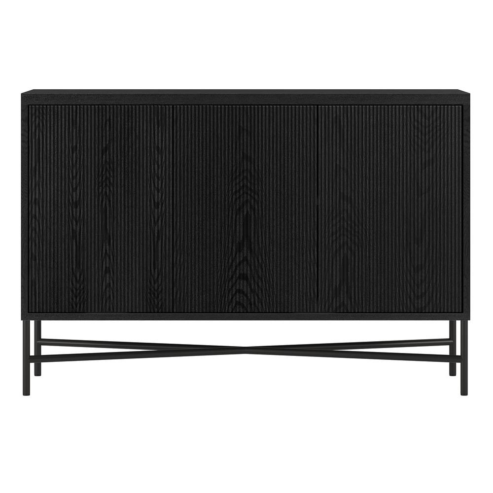 Brighton 48" Wide Rectangular Buffet Table in Black Grain