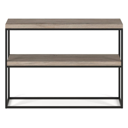 Edmund 42'' Wide Rectangular Console Table in Antiqued Gray Oak