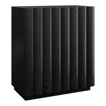 Henn&Hart 28'' Rectangular Fluted Accent Cabinet, Ribbed Sideboard Buffet
