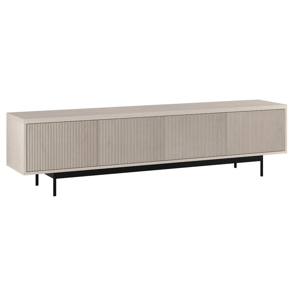 Whitman Rectangular TV Stand for TV's up to 85" in Alder White