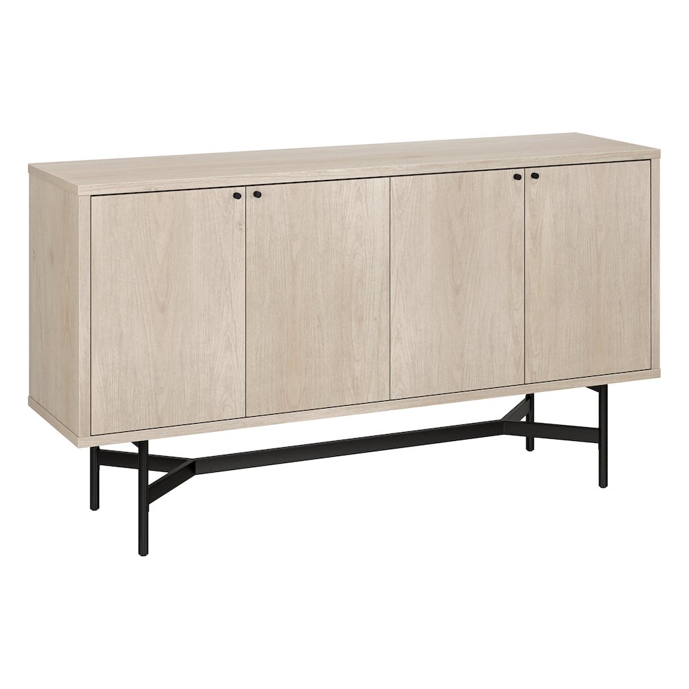 Richmond 58" Wide Rectangular Buffet Table in Alder White