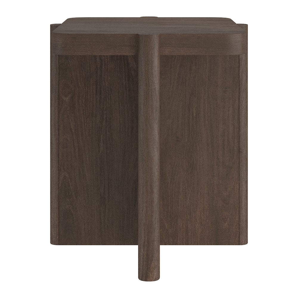 Henn&Hart 20" Modern Square End Table, Side Table , Nightstand with X-Base for