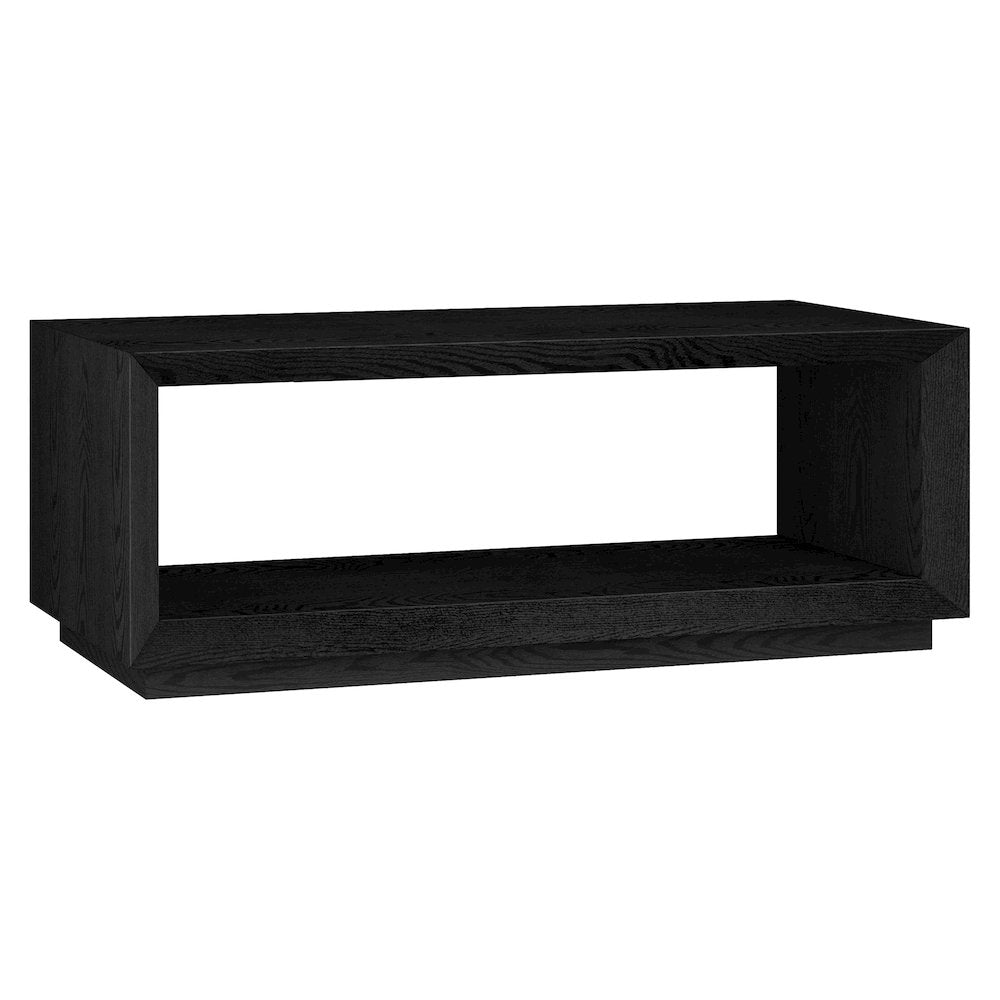 Tannen 48" Wide Rectangular Coffee Table in Black Grain