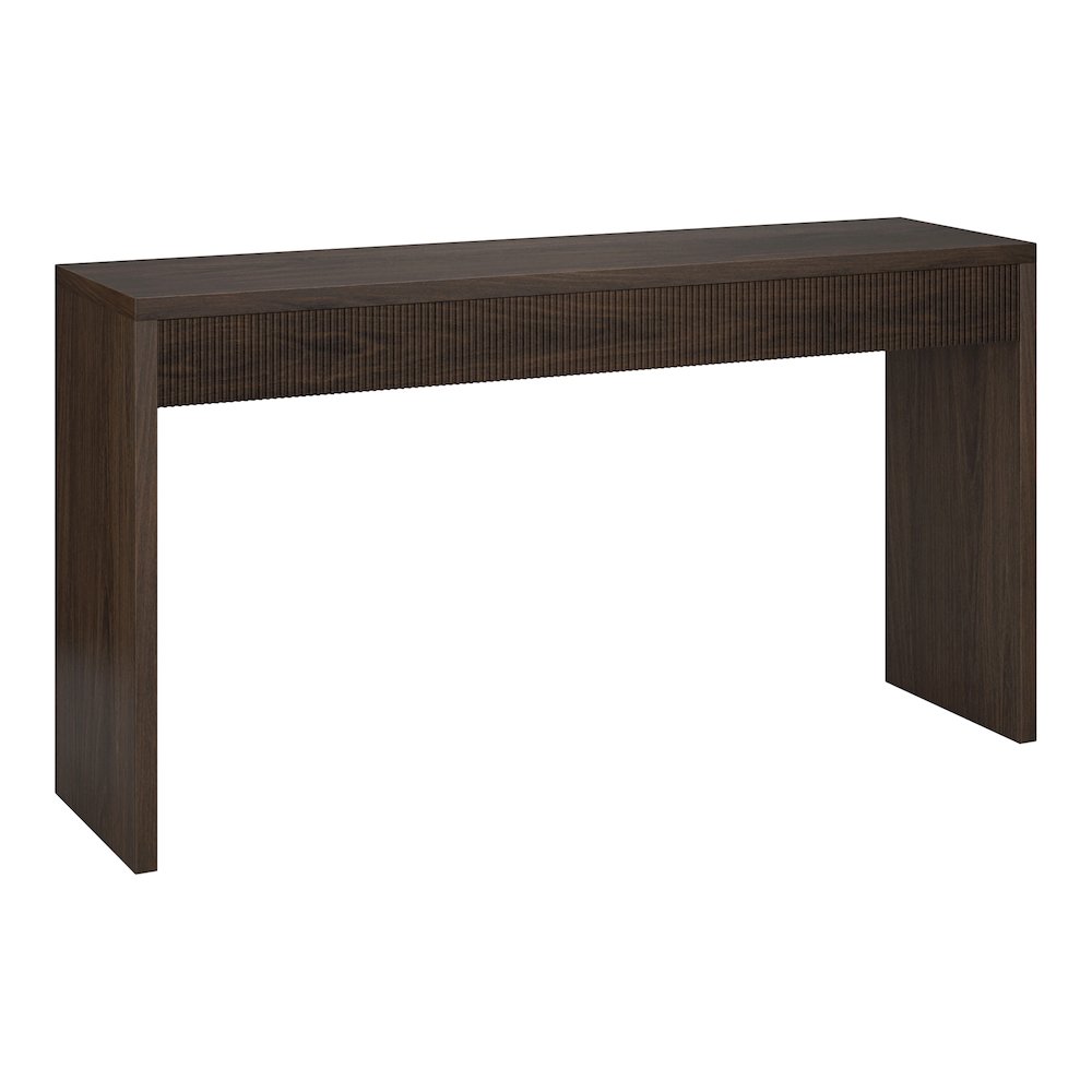 Lawrence 55" Wide Rectangular Console Table in Alder Brown