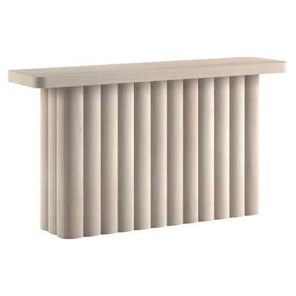 Henn&Hart 55'' Fluted Modern Rectangular Console Table, Ribbed Entryway Table