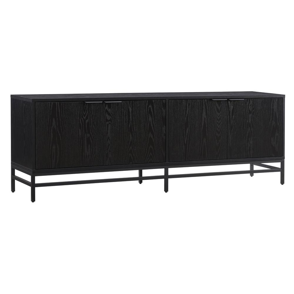 Campello Rectangular TV Stand for TV's up to 78" in Black Grain