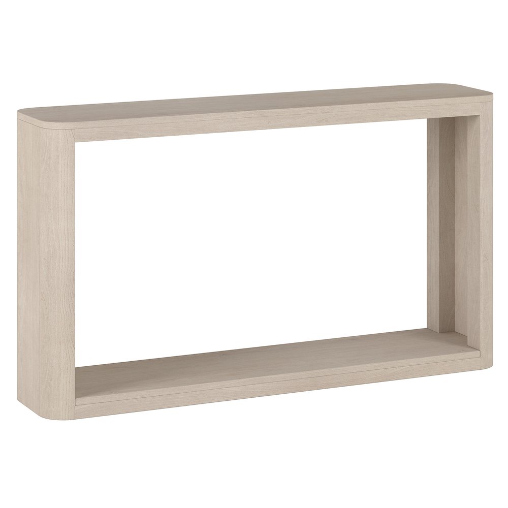 Kellan 52" Wide Rectangular Console Table in Alder White