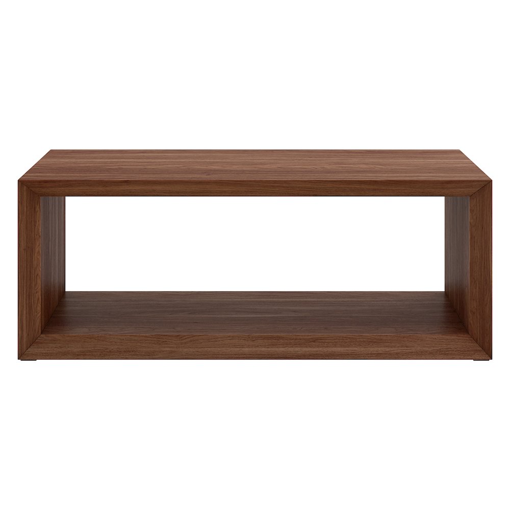 Osmond 48" Wide Rectangular Coffee Table in Satin Walnut