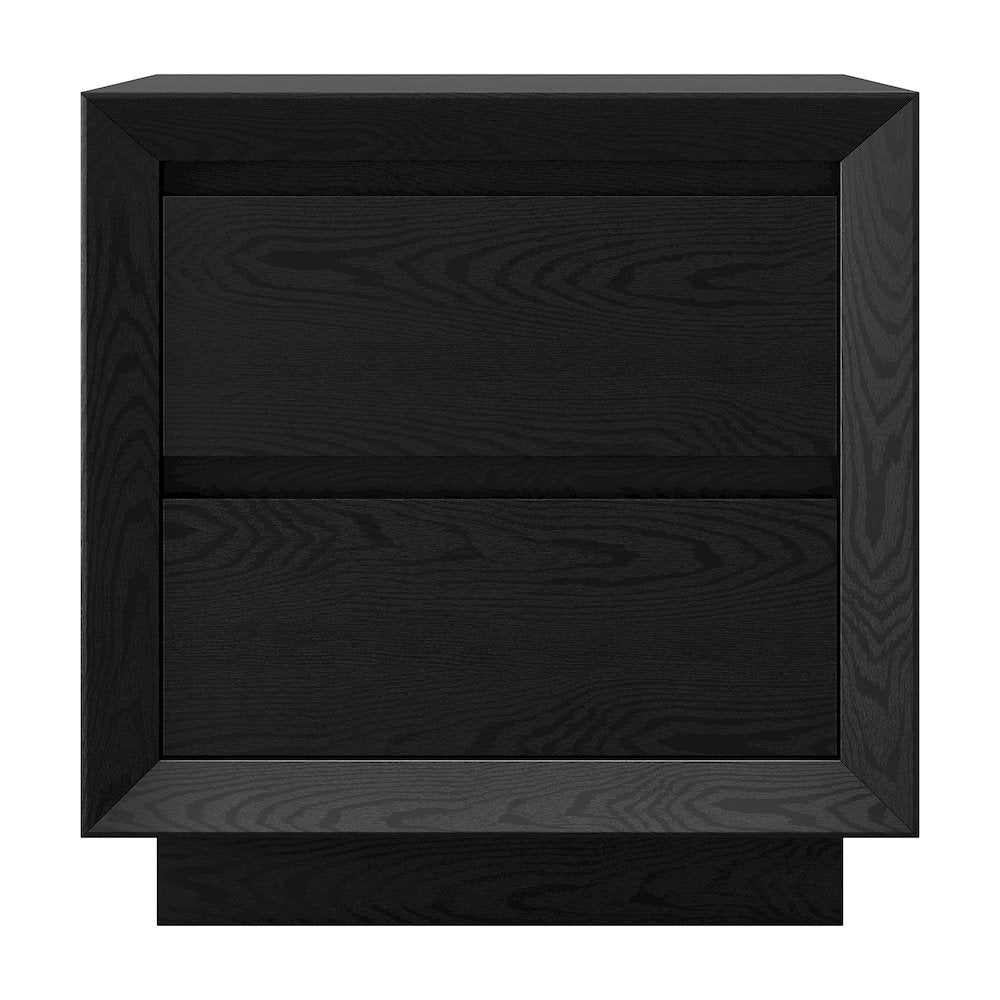 Henn&Hart 24" Modern Rectangular Nightstand, Side Table with 2 Storage Drawers
