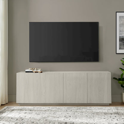 Tyler Rectangular TV Stand for TV's up to 78" in Alder White