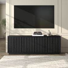 Bourne Rectangular Fluted TV Stand for TV's up to 75" in Black Grain