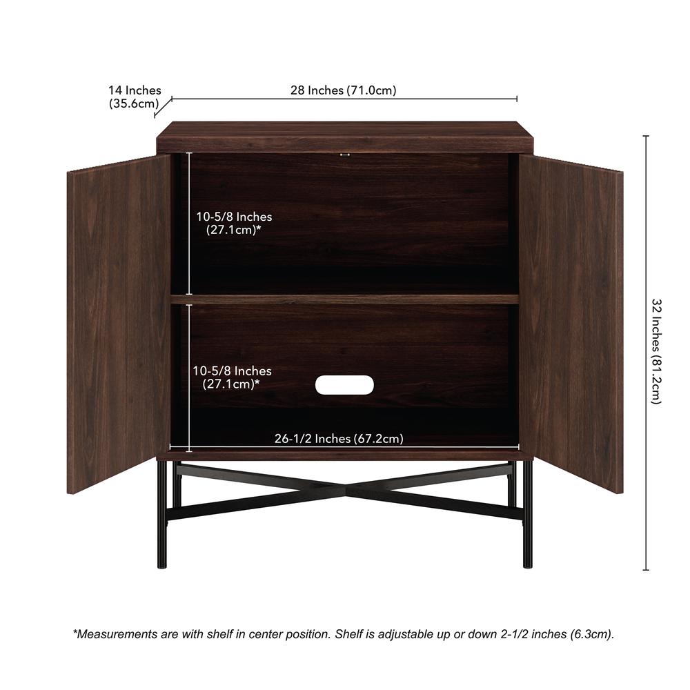 Brighton 28" Wide Rectangular Accent Cabinet in Alder Brown