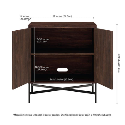 Brighton 28" Wide Rectangular Accent Cabinet in Alder Brown