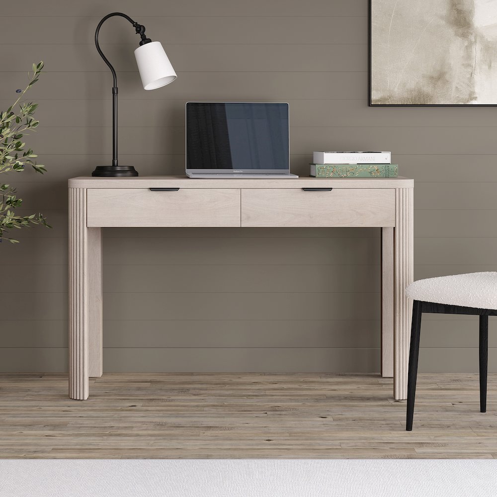 Lonsdale 48'' Wide Rectangular Desk in Alder White