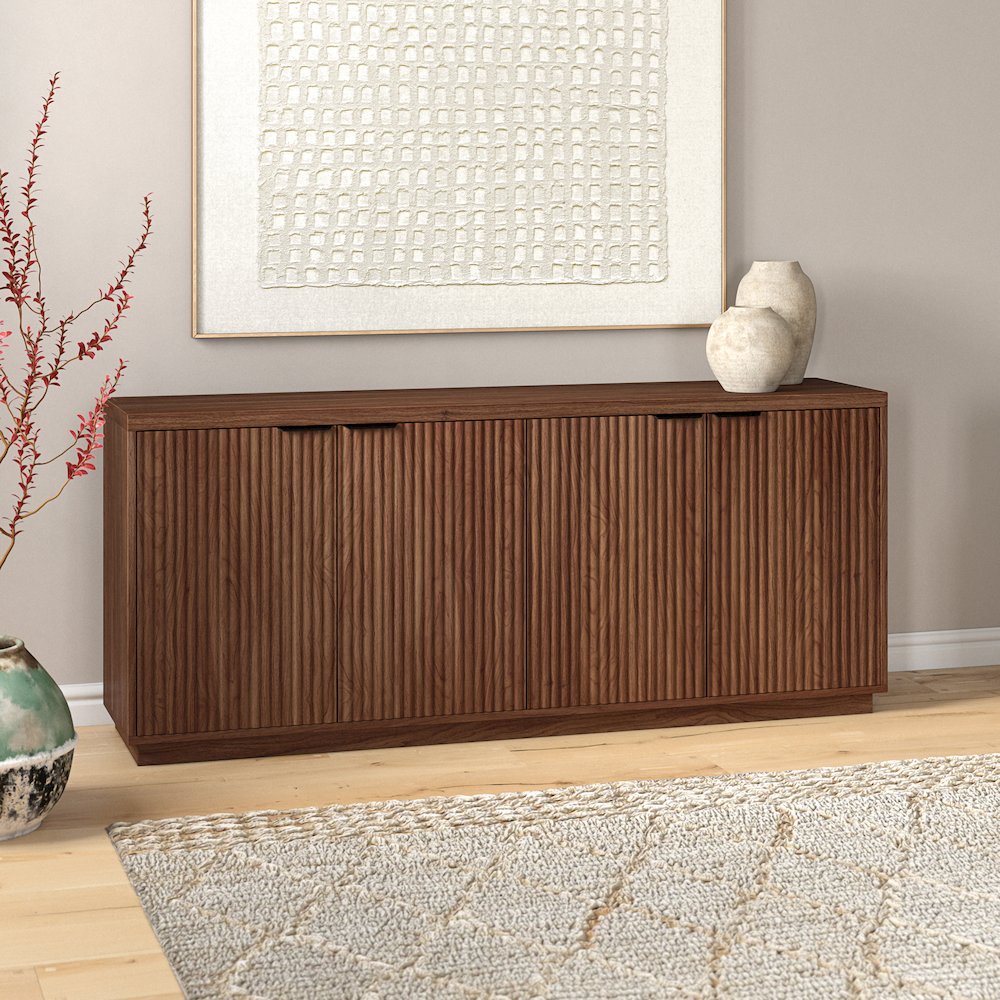 Mansfield 68" Wide Rectangular Buffet Table in Satin Walnut