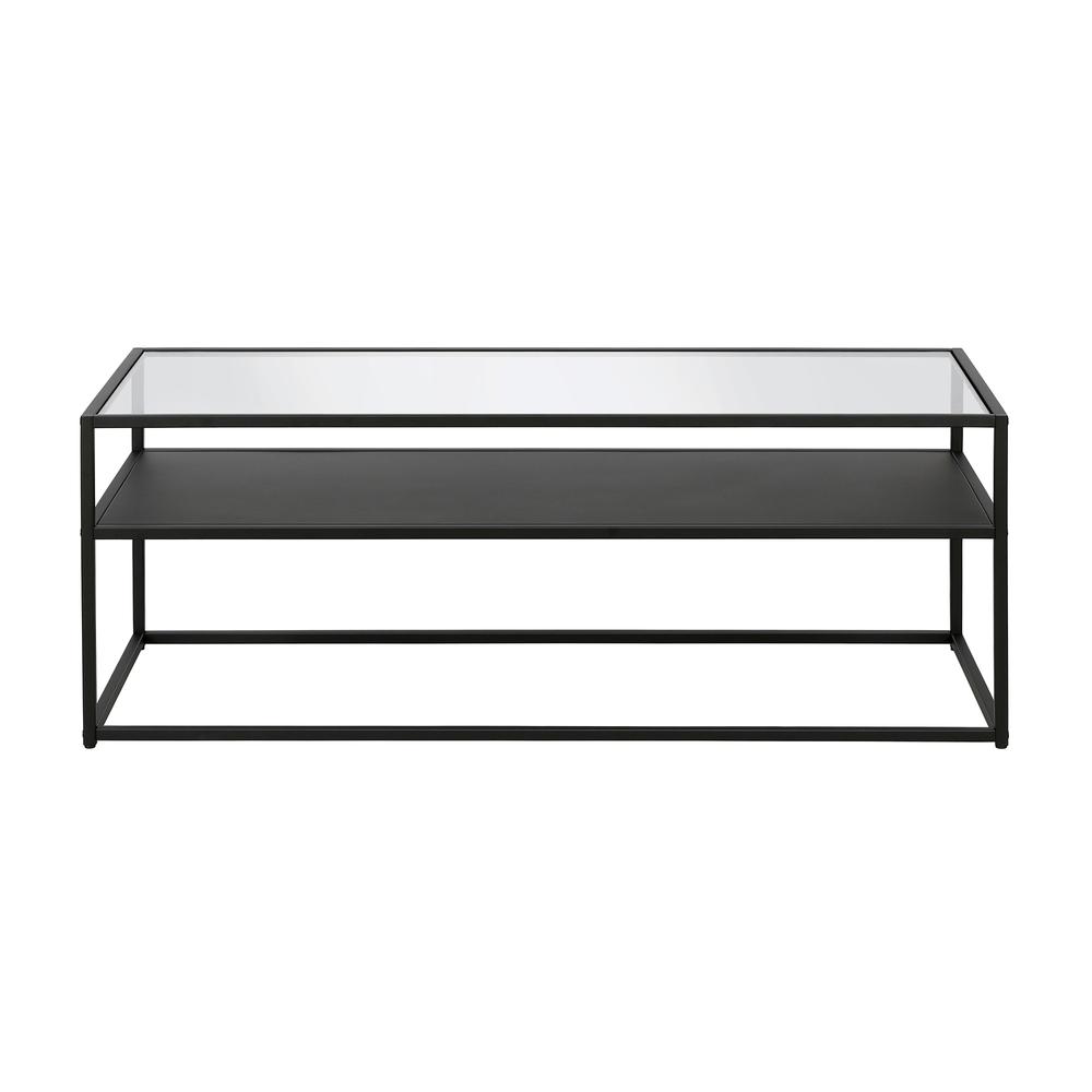 Ada 46'' Wide Rectangular Coffee Table in Blackened Bronze