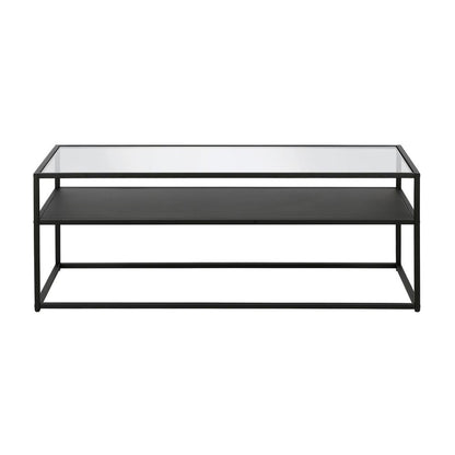 Ada 46'' Wide Rectangular Coffee Table in Blackened Bronze