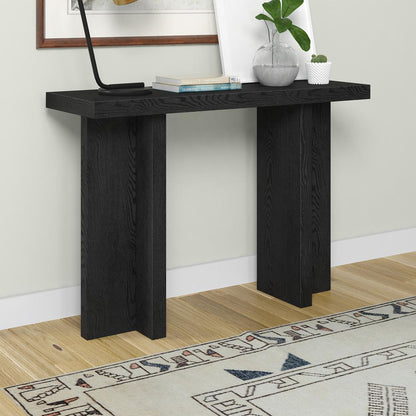 Dimitra 42" Wide Rectangular Console Table in Black Grain