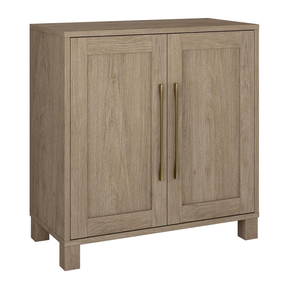Chabot 28" Wide Rectangular Accent Cabinet in Antiqued Gray Oak