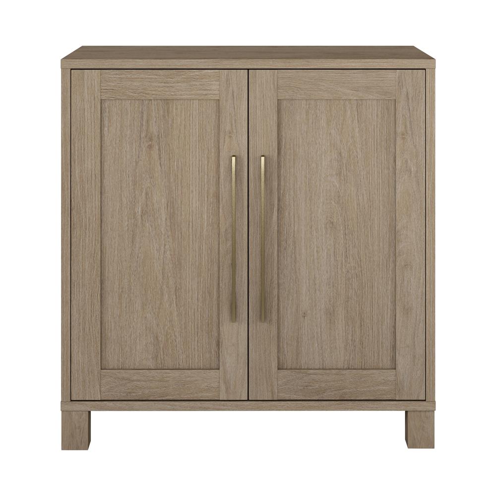 Chabot 28" Wide Rectangular Accent Cabinet in Antiqued Gray Oak